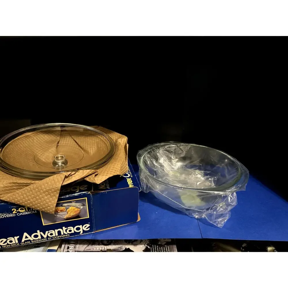 Vintage 1986 Pyrex Corning Clear Advantage 2 Quart Covered Casserole New in Box